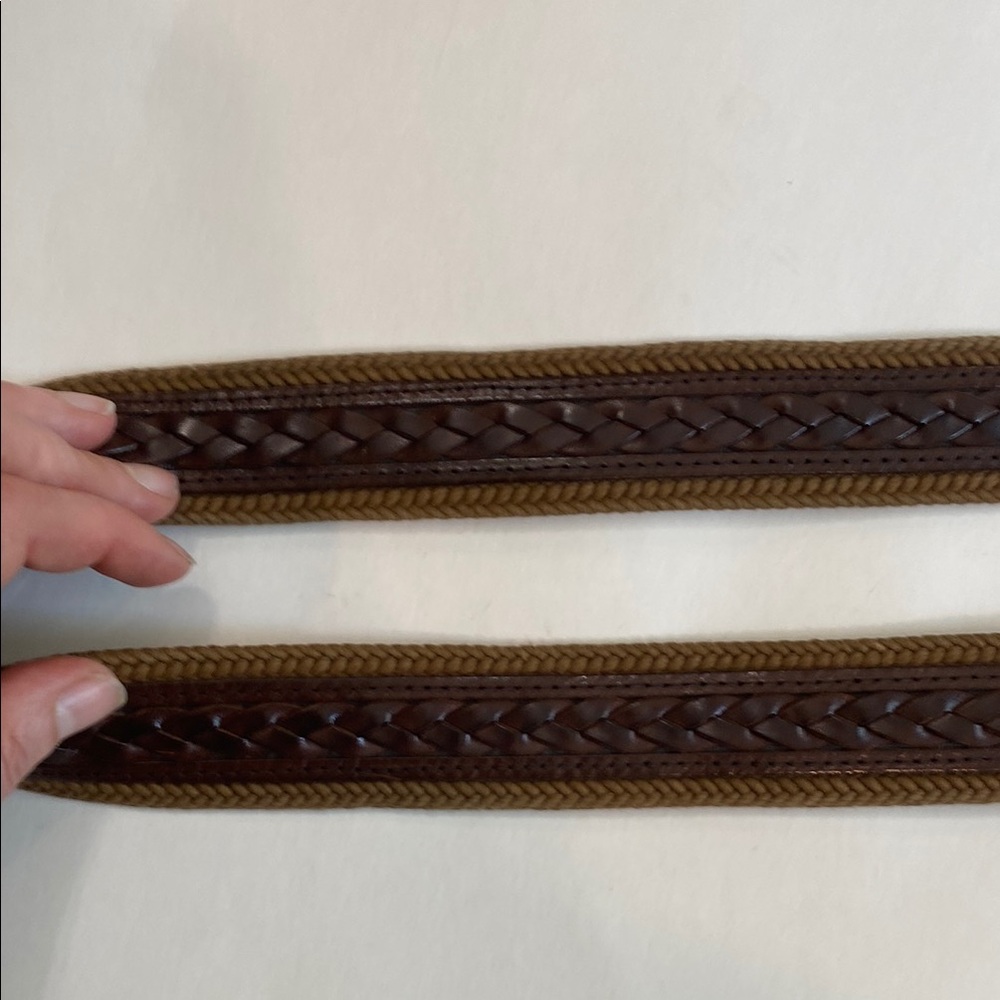 FINALE Brown Braid Leather Belt Made in Italy - Picture 10 of 14